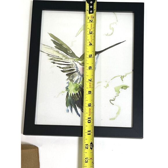 Framed Wall Art Hummingbird Canvas 3 Piece Set Lot Black Desk Decor - Picture 9 of 10